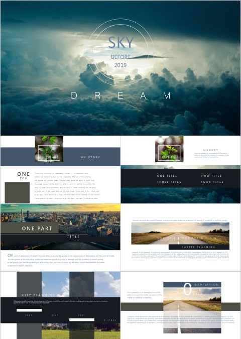 欧美极简PPT杂志风创业书PPT模板