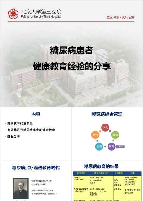 糖尿病患者健康教育经验分享ppt模板