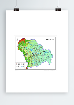 石家庄市地图（地势版）高清PDF版