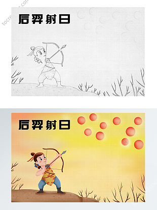 自制绘本寓言故事插画线稿