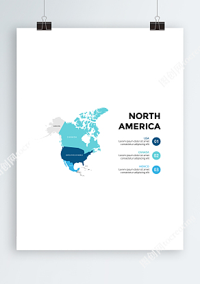 North America矢量ai地图
