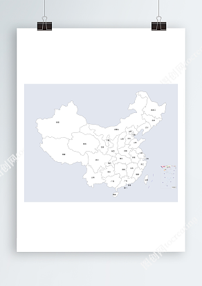 中国各省市分层区域轮廓psd素材