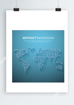 抽象亚欧世界背景地图