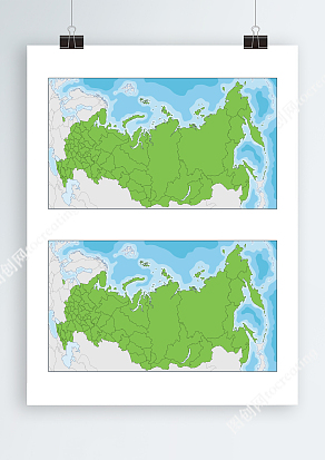 绿色小清新地球大陆分割地图