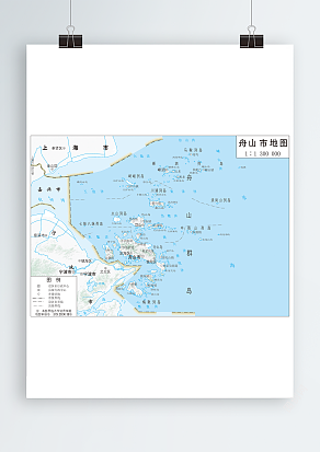 舟山市地形图满幅（高清EPS版）