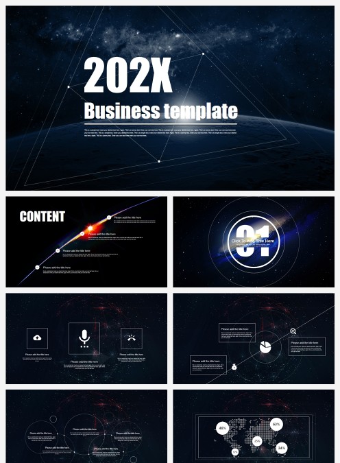 大气高端科技风工作总结PPT