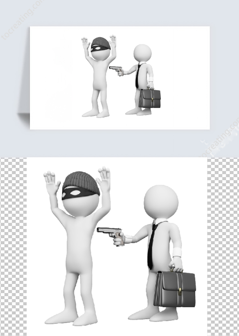 3D小人警察抓小偷