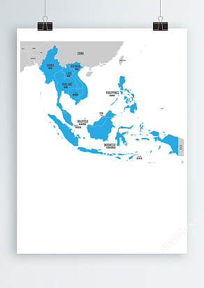 可编辑东南亚矢量地图AI/CDR