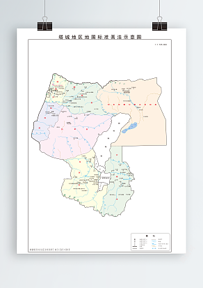 塔城地区政区普染版（高清EPS版）