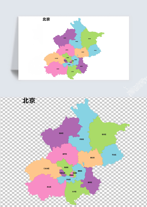 彩色背景矢量地图