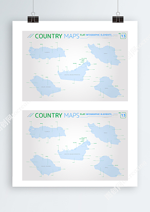 水蓝色Ai土耳其国家板块地图