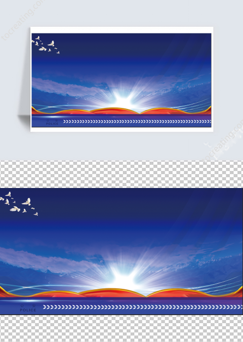 蓝色警察公安背景图片