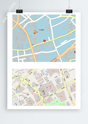【定制】乡镇街道矢量地图可定位可标记地图