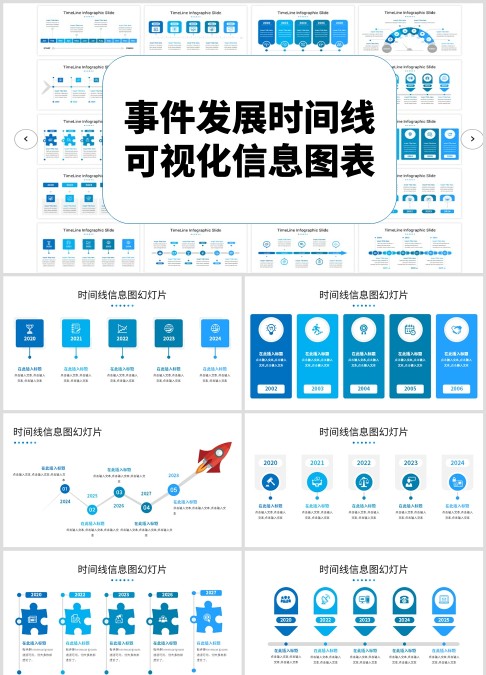事件发展时间线可视化信息图表