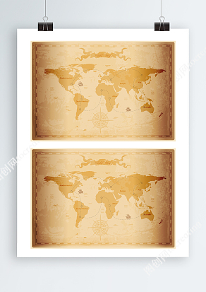 历史感海盗航线世界Ai矢量地图