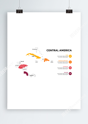 Central America矢量地图
