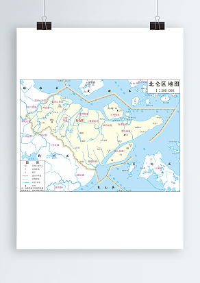北仑区政区图（高清EPS版 ）