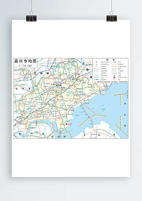 嘉兴市全要素地图满幅（高清EPS版）