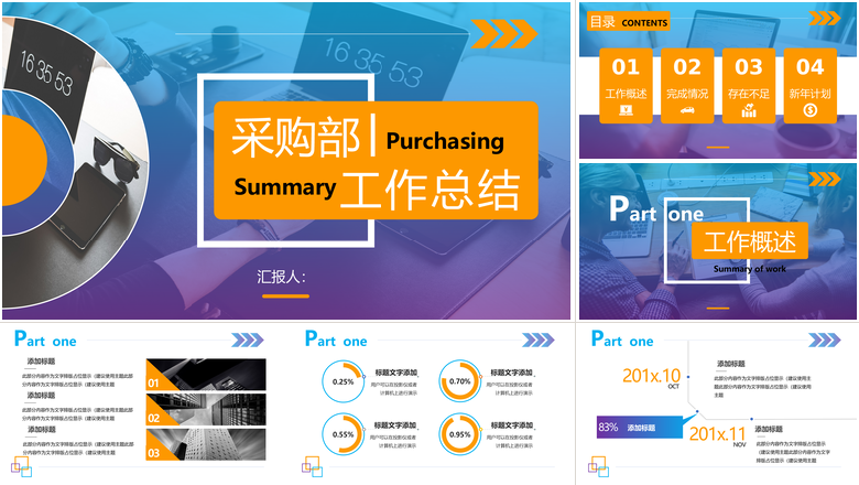 采购部工作总结ppt