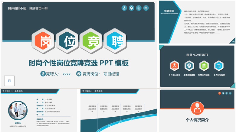 时尚个性岗位竞聘竞选PPT模板