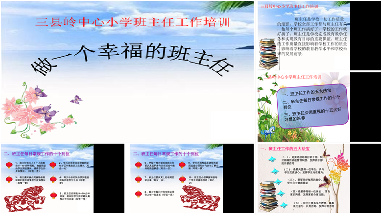 小学班主任工作培训PPT模板