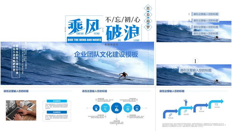 乘风破浪不忘初心企业团队文化建设公司汇报总结PPT