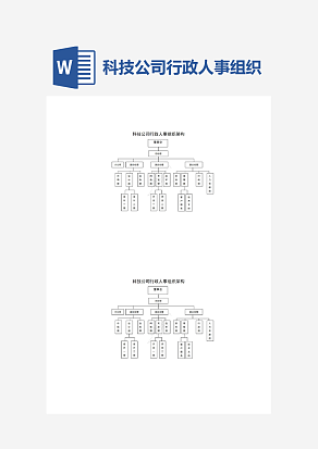 工作单位行政人事组织架构