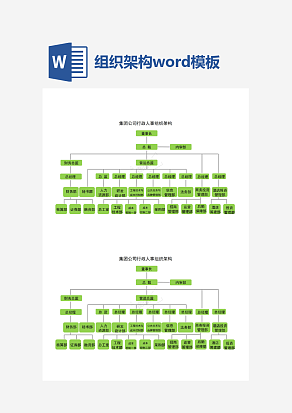绿色主题集团公司行政人事组织架构
