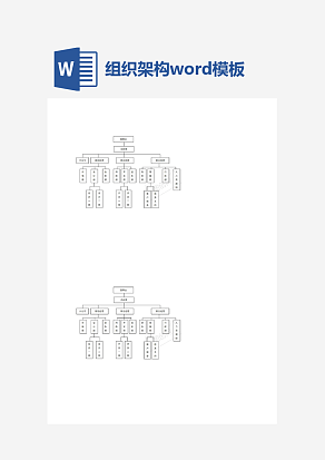 公司组织人事架构图word模板