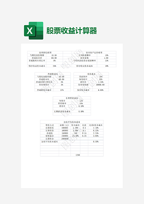 股利增长模型计算表