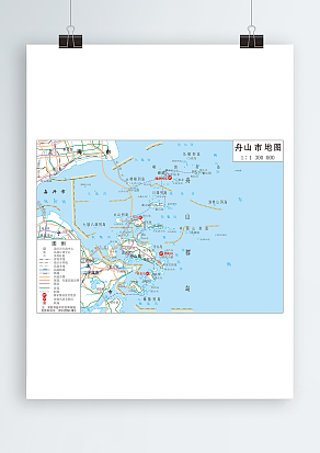 舟山市全要素地图满幅（高清EPS版）
