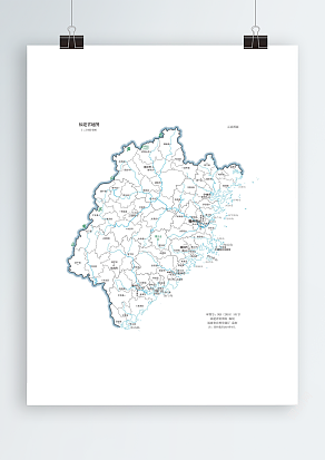 福建省地图_示意图版(无填色) （高清PDF版）