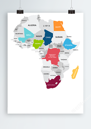非洲22个国家矢量地图AI、PSD