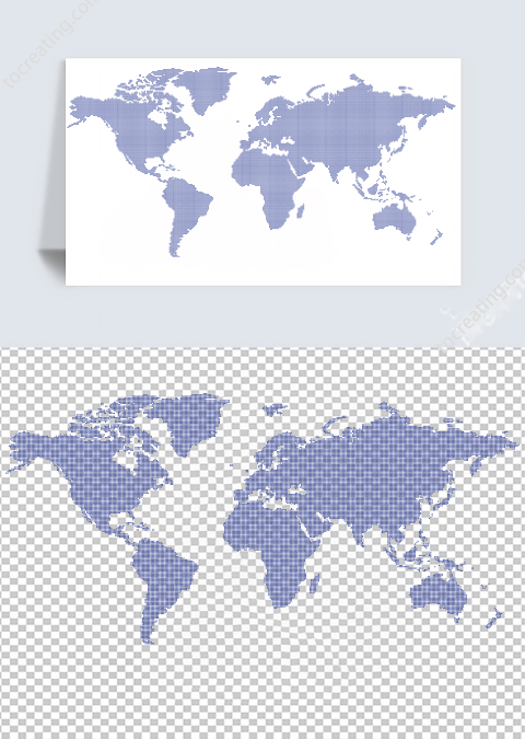 全球地图网格插图矢量图