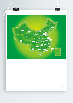 中国轮廓矢量可编辑填色高清电子版地图CDR/AI/EPS源文件素材模板