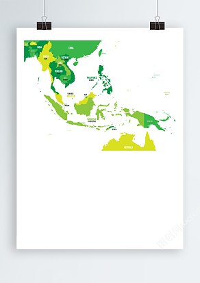可编辑东南亚矢量地图AI/CDR