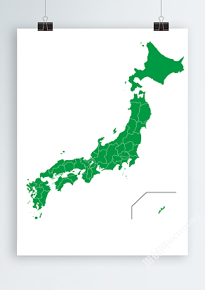 高清可编辑矢量日本地图AI