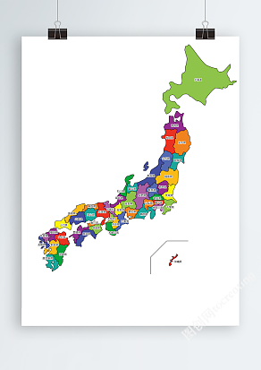 高清矢量日本地图AI
