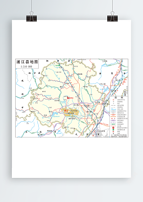浦江县全要素地图（高清EPS版）