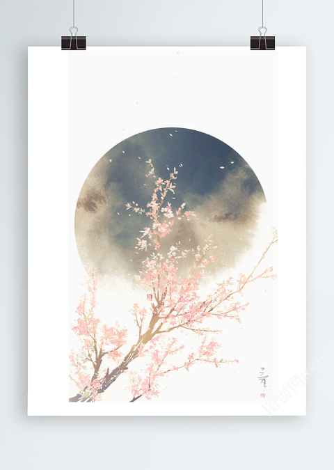 唯美古风手绘插画