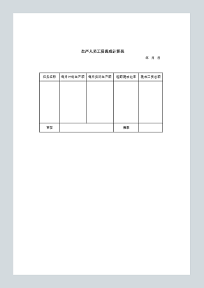 生产人员工资提成计算