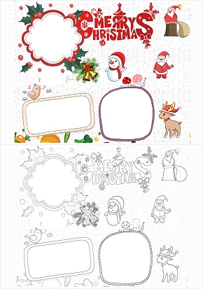 圣诞节英文手抄报word模板