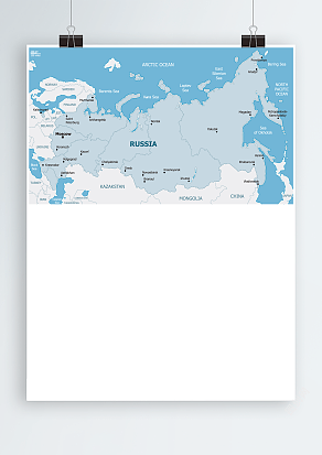 高清电子版矢量俄罗斯地图可编辑可填色AI CDR源文件地图设计素材
