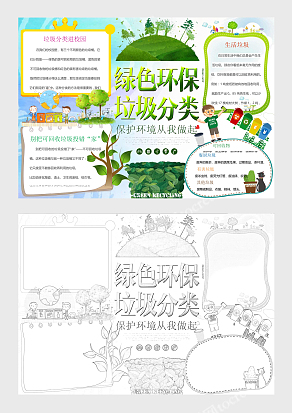 绿色环保垃圾分类，保护环境从我做起