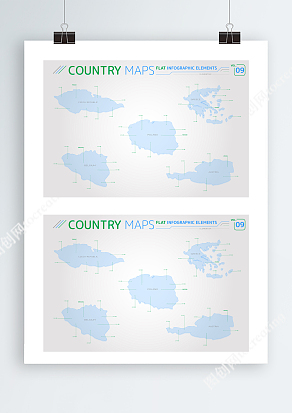 国家Ai矢量大陆板块地图