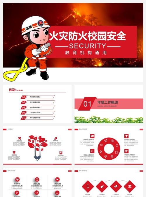 火灾防火消防安全119PPT