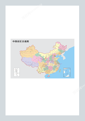 中国地图矢量交通图